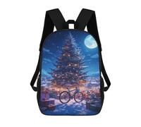 sinyumoney Christmas Night Moonlight Scene School Backpack Fashion Stationery Backpack Waterproof Casual Daypacks for Camping Outdoor Adventures And Daily Travel 17inch
