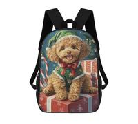 sinyumoney Christmas Poodle with Gifts-1 Backpack 3D Printed Children's School Backpack Kids Travel Backpacks High Capacity Book Bags Children's Backpack Rucksack 17inch