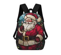 sinyumoney Christmas Posters Green Posters White Posters Red Posters Holiday Posters Mosaic Kids Backpack, Kids School Bag 3D Printed School Backpacks for Boys And Teenager School Students 17inch