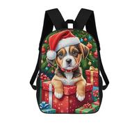 sinyumoney Christmas Puppy Gifts Backpack School Business Laptop Rucksack Bag Unisex Casual Daypack for Girls Boys Teenage 17inch