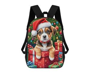 sinyumoney Christmas Puppy Gifts Backpack School Business Laptop Rucksack Bag Unisex Casual Daypack for Girls Boys Teenage 17inch