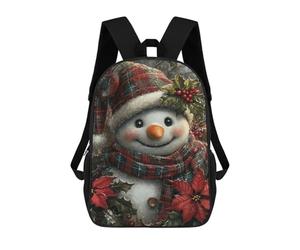 sinyumoney Christmas Snowman Decorations-1 Backpack School Bag Fashion Stationery Backpack Waterproof Casual Daypacks- Perfect for Travel, Work And Daily Use 17inch