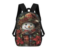 sinyumoney Christmas Snowman with Scarf Backpack School Work Business College School for Men, Women & Teenage Boys 17inch