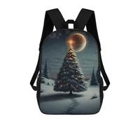 sinyumoney Christmas Tree 3D Printed School Backpack Casual Children's Backpacks 3D Printed School Bag for Boys Elementary And Middle 17inch