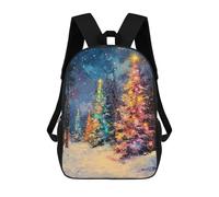 sinyumoney Christmas Tree Lights Painting Backpack School Bag High Secondary School Bags Casual Backpack - Perfect for Travel, Work And Daily Use 17inch