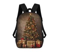 sinyumoney Christmas Tree with Gifts Backpacks Kids Student Schoolbag,3D Printed Backpacks,Elementary And Middle School Students Backpacks for Boys Girls 17inch