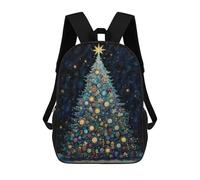sinyumoney Christmas Tree with Starry Night Sky Children's Backpacks School Backpack 3D Printed for Kids Travel Rucksacks Book Bags Kids 17inch School Bag