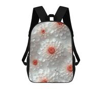 sinyumoney Chrysanthemum Floral Backpack, Children's Backpack, Student School Bag Bookbag Rucksack, 3D Printed School Bag for Boys Girls 17inch