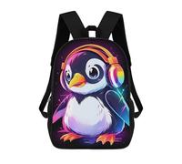 sinyumoney Chubby Penguin Backpack 3D Printed Children's School Backpack for Kids High Capacity Travel Rucksacks Book Bags Kids School Bag Back Pack 17inch
