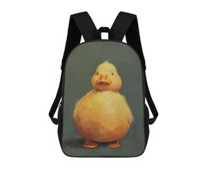 sinyumoney Chubby Yellow Duckling Painting School Backpack Water Resistant Computer Rucksack- Perfect for Travel, Work And Daily Use 17inch