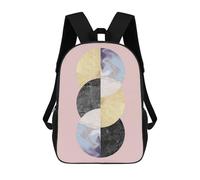 sinyumoney Circle Collage II School Backpack School Bags for Girls Boys Backpack with Pocket Fashion School Bag Kids Backpack 17inch
