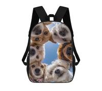 sinyumoney Circle of Curious Dogs Children’s Backpack Girls Boys, 17 Inch Rucksack Bag, Daypack, Primary School, Perfect for Back to Kids