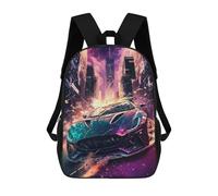sinyumoney City Car Speed Artwork Backpack School Backpack Kids School Bag Large Capacity Kids Backpack for School Rucksack 3D Book Bag Gifts for Kids 17inch