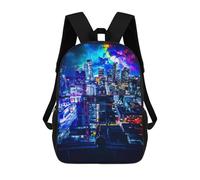 sinyumoney City Lights at Night Backpack School Fashion Stationery Backpack Waterproof Casual Daypacks for Men, Women & Teenage Boys 17inch