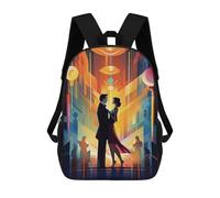 sinyumoney City Lights Romance Backpacks Kids Student Schoolbag,3D Printed Backpacks,Elementary And Middle School Students Backpacks for Boys Girls 17inch