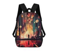sinyumoney City of Lights And Shadows Backpack School Water Resistant Travel Backpack Computer Bag for School/Work/Travel 17inch