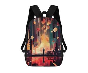 sinyumoney City of Lights And Shadows Backpack School Water Resistant Travel Backpack Computer Bag for School/Work/Travel 17inch