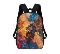 sinyumoney City Speed Motorcycle Art Print School Backpack Business Durable Laptop Bag for Camping Outdoor Adventures And Daily Travel 17inch