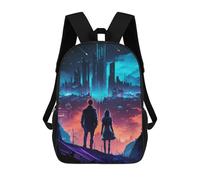 sinyumoney Cityscape Romance Backpack School Bag Water Resistant Computer Rucksack for Campus Outdoor Travel Sports 17inch