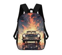 sinyumoney Classic Car in Dramatic Sky Backpacks 3D Printed 17inch Kids School Backpack Outdoor Casual Daypack Casual Travel Bags for Middle School Students