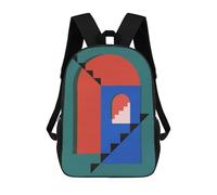sinyumoney Classical Architecture I Children's Backpacks School 3D Printed Bag Bookbag for Kids Travel Rucksacks Boy Girl Book Bags Kids School Bag 17inch