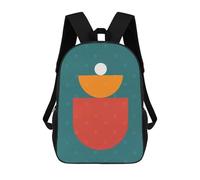 sinyumoney Classical Architecture II Kids School Backpack School Bag 3D Printed School Bag for Boys Elementary And Middle School Students 17inch