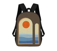sinyumoney Classical Architecture IV Children's School Backpack Fashion Casual Children's Backpacks 3D Printed School Bags Boy Large Backpack 17inch