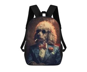sinyumoney Classy Poodle Backpacks Children's Backpacks School Bag 3D Printed Children's School Backpack Fashion Travel Backpacks for Kids Elementary Middle School 17inch