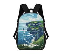 sinyumoney Cliffs of Moher National Park Ireland Backpack 3D Printed School Bag For Boys High Capacity Travel Backpacks Book Bags Boys School Bag Mochila 17inch