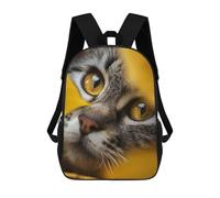 sinyumoney Close-up of A Tabby Cats Face School Bags Large Water Resistant Laptop Backpack for Boys/Girls/Teenagers 17inch