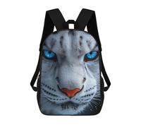 sinyumoney Close-up of A White Tiger Face Backpack School High Secondary School Bags Casual Backpack for Camping Outdoor Adventures And Daily Travel 17inch