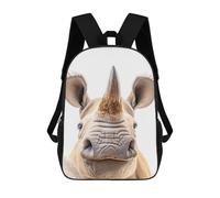 sinyumoney Close-up Rhino Selfie School Backpack Large Water Resistant Laptop Backpack for Men, Women & Teenage Boys 17inch
