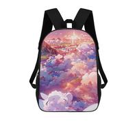 sinyumoney Cloud Dreamscape Kids School Backpack 3D Printed Fashion School Bag Casual School Bag for Boys Elementary And Middle School Students 17inch