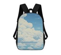 sinyumoney Cloud Japanese Painting Backpack 3D Printed Children's School Backpack Kids Travel Backpacks High Capacity Book Bags Children's Backpack Rucksack 17inch