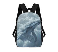 sinyumoney Cloud Whale Dreamlike Jou Backpack, Children's Backpack, Student School Bag Bookbag Rucksack, 3D Printed School Bag for Boys Girls 17inch
