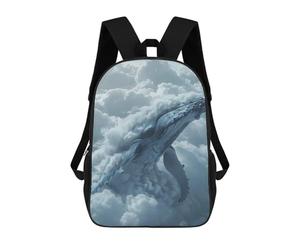 sinyumoney Cloud Whale Dreamlike Jou Backpack, Children's Backpack, Student School Bag Bookbag Rucksack, 3D Printed School Bag for Boys Girls 17inch