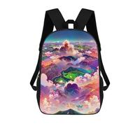 sinyumoney Cloudy Fantasy Landscape Children's Backpack, Schoolbag Large Capacity Students Bookbag Rucksack Knapsack for Boys Girls Adults Teen 17inch