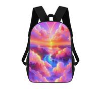 sinyumoney Cloudy Paradise Sunset Backpack Cartoon Plush Bag, 3D Backpack for Kids School Bag Birthday Gift Idea for Boys And Girls 17inch