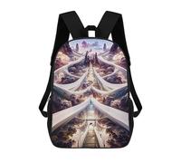 sinyumoney Cloudy Pathway to Heaven Backpack School Backpack Kids School Bag Large Capacity Kids Backpack for School Rucksack 3D Book Bag Gifts for Kids 17inch