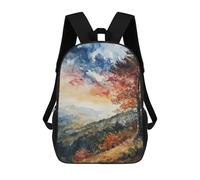 sinyumoney Coastal Harmony Backpack School Bag Rucksack Casual Daypacks School Work Travel Bag for Girl, Teen Girls 17inch