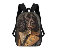 sinyumoney Cocker Spaniel Portrait Kids Backpack, Kids School Bag 3D Printed School Backpacks for Boys And Teenager School Students 17inch