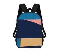 sinyumoney Collage 6 School Bag Backpack Teen Schoolbag 3D Printing Adjustable Schoolbag Fashion Pocket Bag for Kids Boys Girls Students And Teenagers Fans 17inch