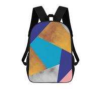 sinyumoney Collage Art 4 Children's School Backpack 3D Printed for Kids Travel Rucksacks Book Bags for Boys Elementary School Students 17inch