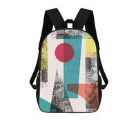sinyumoney Collage Art 9 Children's Backpacks Kids Fun School Bag Boys Backpack Travel Bag Student Schoolbag Book Stationery Bag Chool Bags 17inch