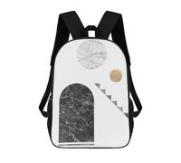 sinyumoney Collage Art E Backpacks Kids Student Schoolbag 3D Printed Backpacks Elementary And Middle School Students Backpacks for Boys Girls 17inch