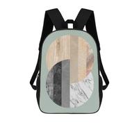 sinyumoney Collage in Polygons 6 Children's Backpacks School Backpack 3D Printed Backpack for Kids Travel Rucksacks Book Bags Kids School Bag 17inch