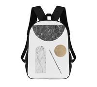 sinyumoney Collage of Textures 11 School Bags High Secondary School Bags Casual Backpack for Campus Outdoor Travel Sports 17inch