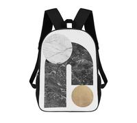 sinyumoney Collage of Textures 13 Kids School Backpack School Bag 3D Printed School Bag for Boys Elementary And Middle School Students 17inch