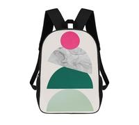 sinyumoney Collage of Textures 14 Backpack School Bag Rucksack for Girls Boys Backpacks Large Capacity Kids Back Pack Lightweight School Bags for Children Students 17inch