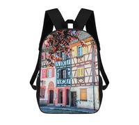 sinyumoney Colmar Facade Backpack School Bag Secondary Causal Travel High School Bags - Perfect for Travel, Work And Daily Use 17inch